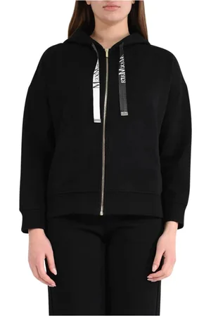 Max Mara Sweatshirts & Hoodies, Dames, Zwart, S, Katoen, Hoodie model jour