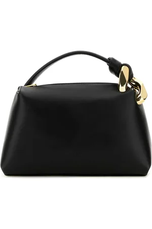 J.W.Anderson Tassen, Dames, Zwart, ONE Size, Leer, Corner Top Handle Bag