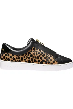 Michael Kors Schoenen, Dames, Veelkleurig, 38 1/2 EU, Leer, Zip Slip-On Sneakers Husk Multi