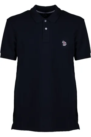 Paul Smith Tops, Heren, Zwart, L, Katoen, Zebra Logo Polo Shirt met Korte Mouwen