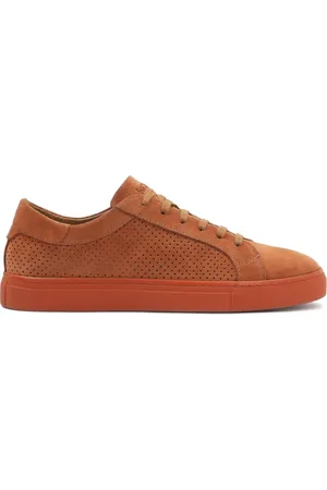 Kazar Schoenen, Heren, Oranje, 40 EU, Suède, Luchtige sneakers van suède met open structuur