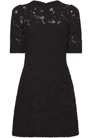 Proenza Schouler Kleedjes, Dames, Zwart, M, Polyester, Zwarte Mini Jurk met Zwarte Kant