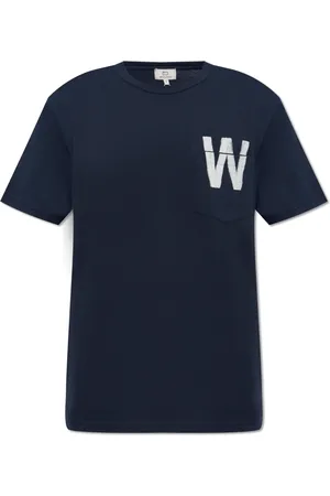 Woolrich Tops, Heren, Blauw, L, Katoen, T-shirt met print
