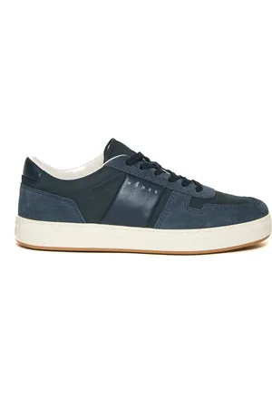 Hogan Schoenen, Heren, Blauw, 40 EU, Leer, Blauwe Sneakers met Suèdeleer