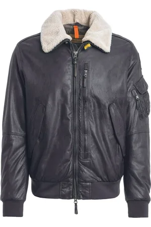 Parajumpers Jassen, Heren, Grijs, L, Leer, Josh Leren Bomberjack
