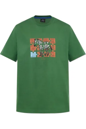 Paul Smith Tops, Heren, Groen, S, Katoen, T-shirt met print