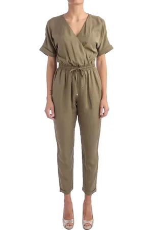 Kocca Jumpsuits & Playsuits, Dames, Groen, L, Polyester, Mouwloze Jumpsuit