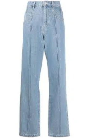 Isabel Marant Jeans, Dames, Blauw, L, Stijlvolle Broek