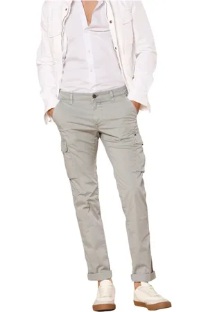 Masons Broeken, Heren, , 3Xl, Katoen, Extra Slim Cargo Broek Suiker Papier Blauw