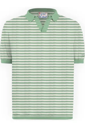 MC2 SAINT BARTH Truien, Heren, Groen, M, Mesh Stripes Sweaters