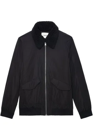 Zadig & Voltaire Jassen, Heren, Zwart, M, Shearling-Collar Bomber Jacket