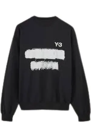 Y-3 Sweatshirts & Hoodies, Heren, Zwart, S, Katoen, Klassiek sweatshirt met ronde hals