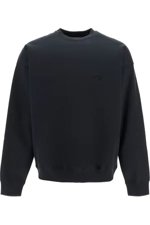 Y-3 Sweatshirts & Hoodies, Heren, Zwart, L, Katoen, Oversized Crewneck Sweatshirt