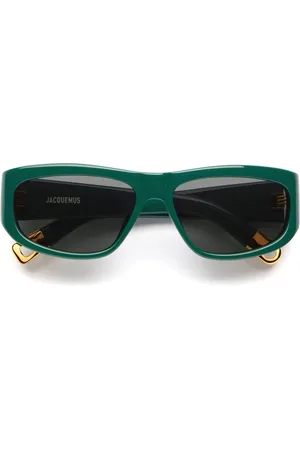 Jacquemus Accessoires, Dames, Groen, ONE Size, Ovale Zonnebril