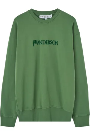 J.W.Anderson Sweatshirts & Hoodies, Heren, Groen, M, Katoen, Logo Sweatshirt