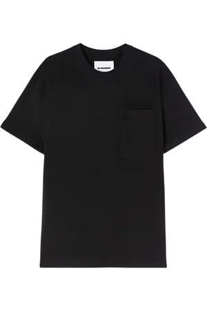 Jil Sander Tops, Heren, Zwart, S, Katoen, Zwart Pocket T-shirt