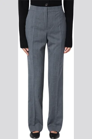 Jil Sander Broeken, Dames, Grijs, S, Wol, Slim Fit Broeken