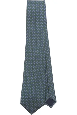 corneliani Accessoires, Heren, Groen, ONE Size, Luxe Zijden Stropdas, Gemaakt in Italië
