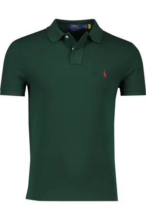 Ralph Lauren Tops, Heren, Groen, XL, Katoen, Polo Shirt met Korte Mouwen
