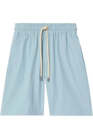 Proenza Schouler Korte broeken, Dames, Blauw, L, Katoen, Casual Katoen Linnen Shorts