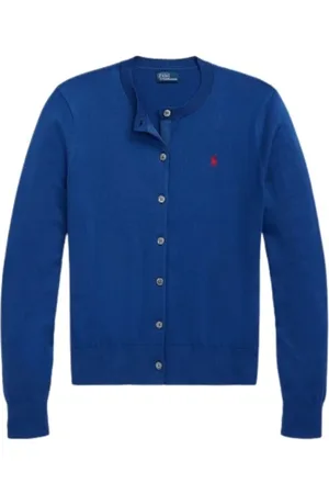 Ralph Lauren Truien, Dames, Blauw, M, Katoen, Pima Katoenmix Vest