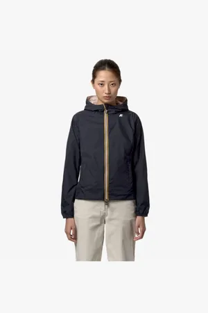 K-Way Jassen, Dames, Blauw, L, Nylon, Stijlvolle Lichte Jas
