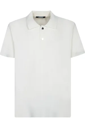 Jacquemus Tops, Heren, Wit, M, Witte Polokraag Korte Mouw Trui