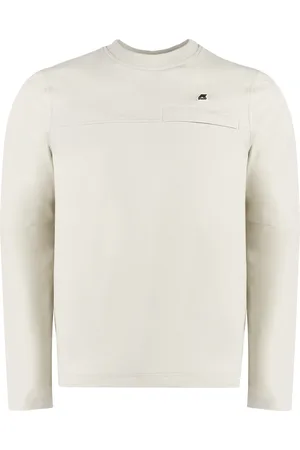K-Way Sweatshirts & Hoodies, Heren, , S, Polyester, Geribbelde Sweatshirt met Ronde Hals en Trekkoord