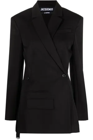 Jacquemus Jassen, Dames, Zwart, S, Wol, Stijlvolle Jas