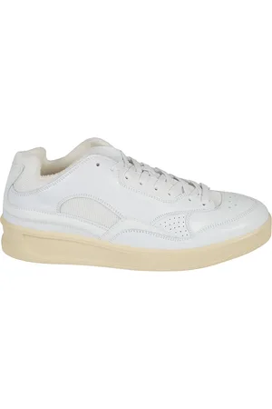 Jil Sander Schoenen, Heren, Wit, 45 EU, Leer, Low-Top Sneakers met Paneeldesign