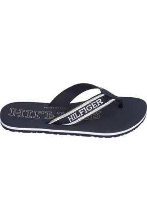 Tommy Hilfiger Schoenen, Dames, Blauw, 37 EU, Polyester, Strandsandaal