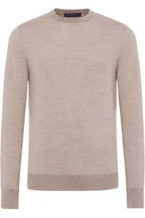 Kiton Truien, Heren, Grijs, S, Kasjmier, Cashmere Roundneck Trui