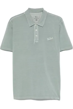 Woolrich Tops, Heren, Groen, M, Katoen, Saliegroene polo shirt