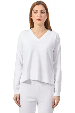 K-Way Truien, Dames, Wit, M, Katoen, Witte Katoenen Crop Trui