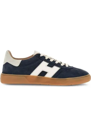Hogan Schoenen, Heren, Blauw, 40 EU, Leer, Sneakers met paneldesign en logo