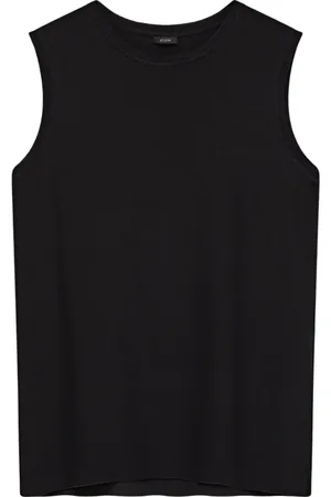 Joseph Tops, Dames, Zwart, XL, Zijden Crêpe de Chine Mouwloze Blouse