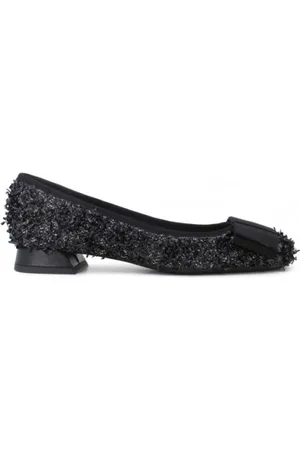 ROBERTO FESTA Schoenen, Dames, Zwart, 36 EU, Katoen, Zwarte Ballerina Schoenen Soubrette Stijl