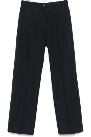 Nine In The Morning Broeken, Dames, Blauw, W26, Blauwe Broek met Verborgen Rits