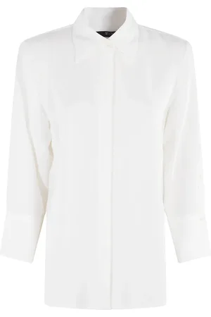 SEVENTY BY SERGIO TEGON Blouses & Shirts, Dames, Wit, M, Crème Crêpe Viscose Shirt