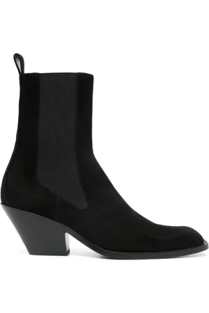 Khaite Schoenen, Dames, Zwart, 37 1/2 EU, Suède, Zwarte Kalfs Suède Cowboylaarzen