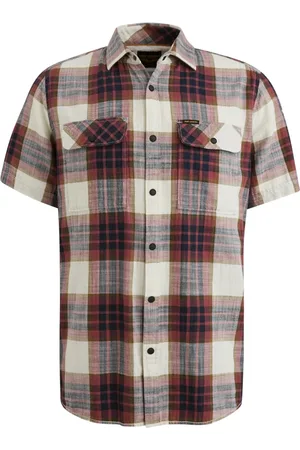 PME Legend™ Overhemden, Heren, Veelkleurig, 2Xl, Katoen, Herringbone Check Esben Casual Shirt