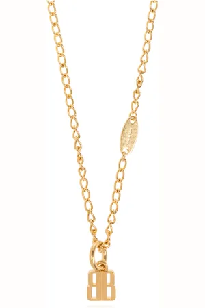 Balenciaga Accessoires, unisex, Geel, ONE Size, Leer, Ketting met bedels