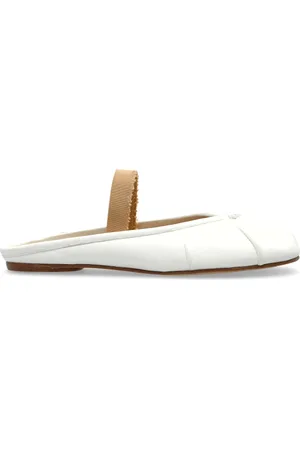 Maison Margiela Schoenen, Dames, Wit, 36 EU, Leer, Cut-out slides Tabi