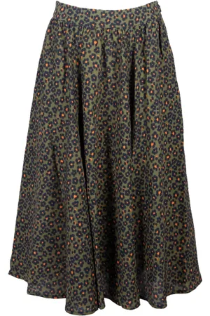 Kenzo Rokken, Dames, Groen, S, Geprinte Midi Rok