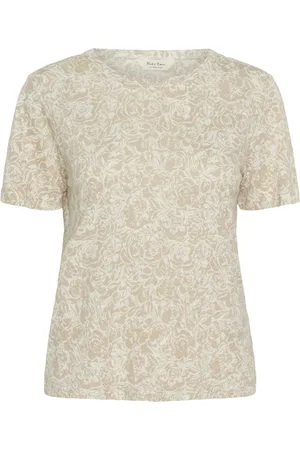 Part Two Tops, Dames, , L, Katoen, French Oak Rose Print T-Shirt