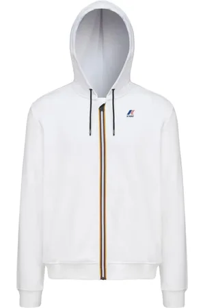 K-Way Sweatshirts & Hoodies, Heren, Wit, S, Katoen, Sweatshirt met ritssluiting