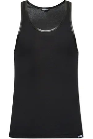 Dsquared2 Tops, Heren, Zwart, L, Katoen, Mouwloos T-shirt