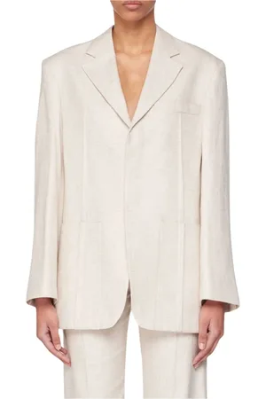 Jacquemus Jassen, Dames, , S, Linnen, Linnen Blazer