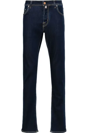 Jacob Cohen Jeans, Heren, Blauw, W34, Katoen, Slim Fit Bard Jeans