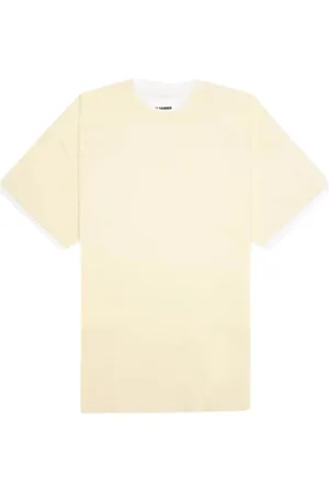 Jil Sander Tops, Heren, , M, Katoen, T-shirt van katoen met korte mouwen en ronde hals